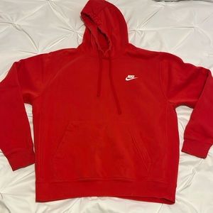 Men’s soft Nike hoodie, bright red